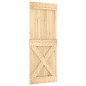 Vidaxl Drsna vrata NARVIK Naravna in črna 80 x 210 cm (152,5 cm)
