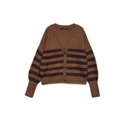 VERO MODA Pletena jopa VMLEA čokolada / temno rjava