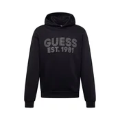 GUESS Majica BEAU  svetlo siva / črna
