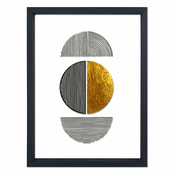 Steklena slika v črnem okvirju Vavien Artwork Shapes II, 32 x 42 cm