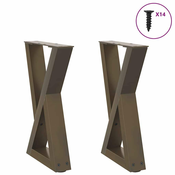 Noge za klub stolic 2 kom. Prirodni celik 38 x (42-43,3) cm Celik
