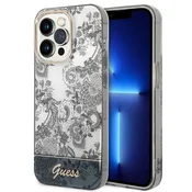Guess Guess Porcelain Collection - Ohišje za iPhone 14 Pro (sivo)