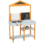 Homestar Zunanja igralna kuhinja za otroke modra 69x335x110 cm