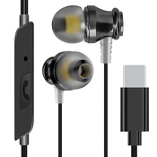 LINQ Komplet žicnih ušesnih slušalk USB-C za prostorocno telefoniranje, LinQ - crne, (20763378)