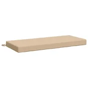 Vidaxl Blazina za klop SOEST 100% poliester Krem 120 x 50 x 8 cm