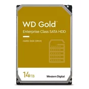 WD Gold Enterprise WD142KRYZ/14TB/3,5/512 MB predpomnilnika/7200 vrtljajev na minuto/SATAIII/600/262 MB/s/CMR