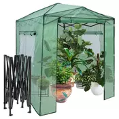 Northio Prenosni pop-up rastlinjak Walk-in, vrtni rastlinjak 180 x 250 x 230 cm, zelen