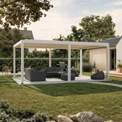 Bioklimatska pergola Ancora Samostoječa, 4 x 6 m, Bela, Električni