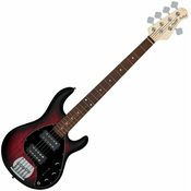 Sterling by MusicMan RAY 5 HH Red Ruby Burst Satin