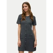 Vero Moda Pletena obleka Johanna 10333908 Siva Standard Fit