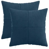 vidaXL Prevleka za blazino 2 pcs ALMELO Temno modra 50 x 50 cm