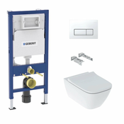 KOGEGESSD50W Geberit Smyle Square WC školjka s podometnim splakovalnikom Geberit Duofix 458.103.00.1 Delta50
