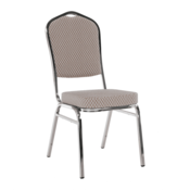 eoshop Zložljiv stol, bež/vzorec/krom, ZINA 3 NOVO