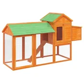 Den Kokošnjak rjav 193x65x117 cm trdna borovina