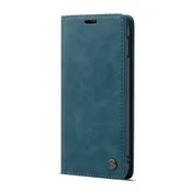 CaseMe Ovitek za Samsung Galaxy S10E, usnjena denarnica, modra