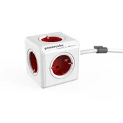 ALLOCACOC DESIGNNEST Produžni kabl sa 5 šuko uticnica 1300RD/DEEXPC 1.5m crveni