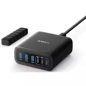 ANKER GaN 6-portni namizni polnilnik 3x USB-C/3x USB-A 112W črn – A2154G11