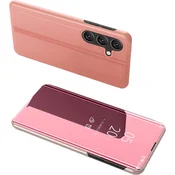 HURTEL Clear View Case etui do Samsung Galaxy A24 4G pokrowiec z klapkš różowe