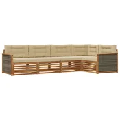 Set vanjskih sofa s jastukom 5 pcs Prirodna i bež