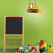 Näve Obesek Carter - osvetljeni buldožer - otroška soba - rumena, črna - Les