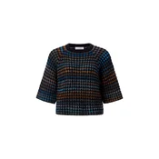 Rich & Royal Pulover modra / temno modra / konjak