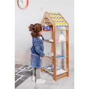 HANAH HOME Višenamenska polica Multipurpose Shelves 4 Natural White Yellow