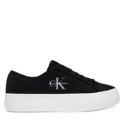 Superge Calvin Klein Vulc Flatf Laceup Suede HW0HW03088 Črna