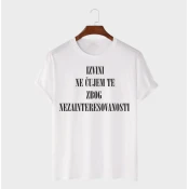 MAFIMI Muška majica Izvini ne cujem te, Bela