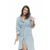 Interkontakt Ženski kopalni plašč s kapuco 07 Blue Grey M