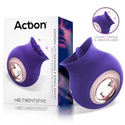 Action No. TwentyFive Licking Tongue Ergonomic Clitoris Massager Purple