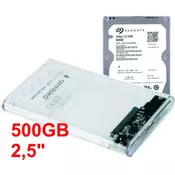 Gembird HDD 2.5 + USB 3.0 SATA eksterno kuciste 500GB ST500VT000 Seagate EE2-U3S9-6 (2490)