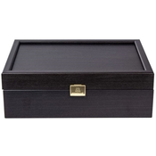 Kutija za figure Manopoulos - drvena, crna, 17 x 11.7 cm