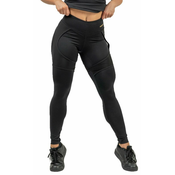 Nebbia High Waist Leggings INTENSE Mesh Black/Gold XS Fitnes hlače