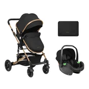 Kikka Boo Kolica Amaia Black premium set 2in1 sa auto sedištem I-Size