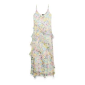VERO MODA Poletna obleka VMSMILLA  svetlo rumena / temno zelena / roza / bela