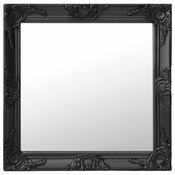 Zidno ogledalo u baroknom stilu 60 x 60 cm crno