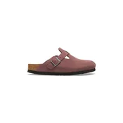 Birkenstock natikači z zaprtimi prsti semišasti Boston Soft Footbed Suede Leather