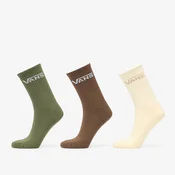 Nogavice Vans Rox Classic Crew Socks Green/ White/Brown M