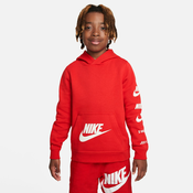 Nike B NSW SI FLC PO HOODIE BB, djecji pulover, crvena FN7724