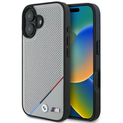 BMW BMHMP16S23PUPDG iPhone 16 6.1 grey hardcase M Perforated Tricolor Line MagSafe (BMHMP16S23PUPDG)