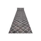 RugsX Tekač gumiran LOTUS CLOVER 60923 Detelja, melanž rjava pralna protizdrsna 120 120x110 cm, (5000329747)