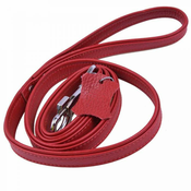 Povodec za pse - Floater usnje, rdeča barva 120cm