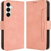 GS Ovitek s preklopom za Samsung Galaxy A16/A16 5G, reža za kartico, roza