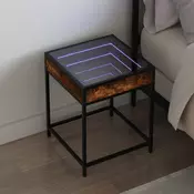 Nocni ormaric s beskonacnim LED boja hrasta 40 x 40 x 51 cm