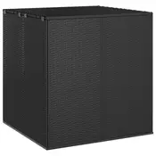 Kutija za vrtne jastuke od PE ratana 100 x 97,5 x 104 cm crna