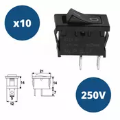 10x vgradno stikalo 6A 250V
