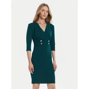Rinascimento Cocktail obleka CFC0126151003 Zelena Slim Fit