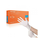 DERMAGEL COATED - rokavice za telo brez lateksa v prahu, notranja plast polimera, 100 kosov, XS