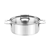 Casserole dish with lid, stainless steel, 20 cm/2.25 L, Signature