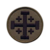 shumee Našitek Jeruzalemski križ - umirjen - magnetna podlaga - vezen našitek/značka/emblem